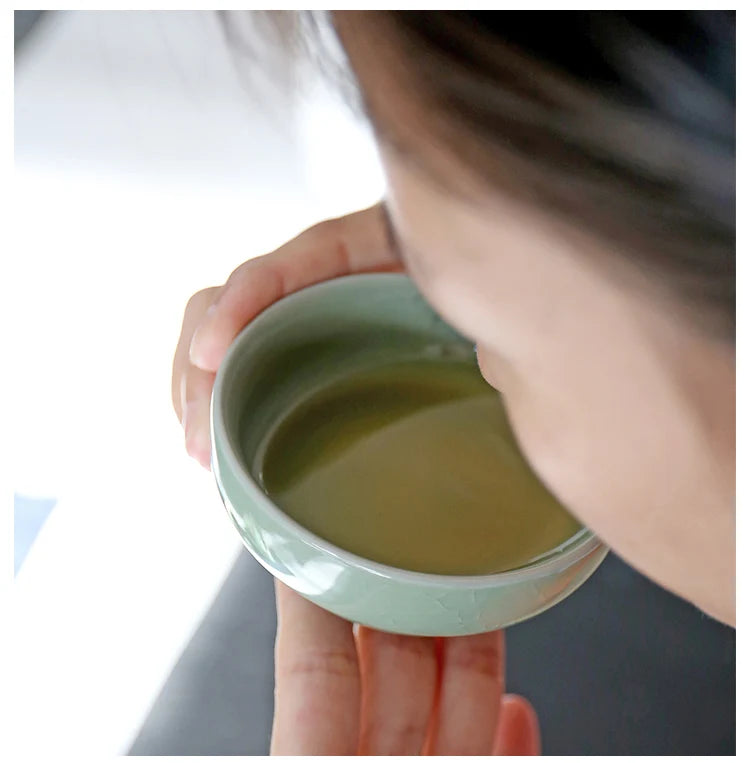 Modern Pale Green Ceramic Teaware Sets Portable Travel Tea Cup Teapot Porcelain Tea Set