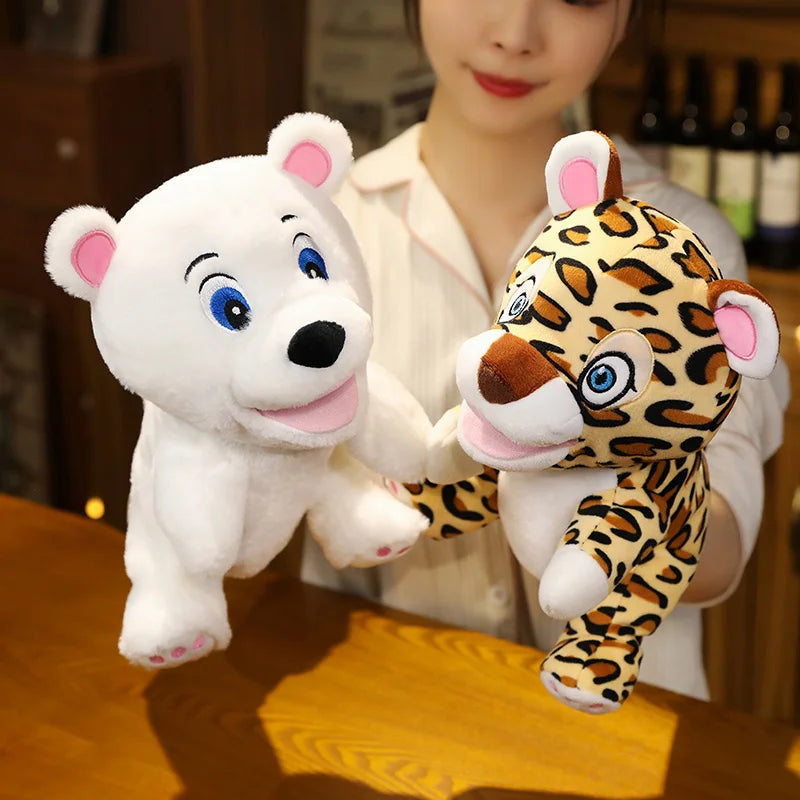 Hand Puppet Educational Stuffed Plush Animals Kawaii Dolls Toys Baby Toys Learning & Education Monkey Tiger