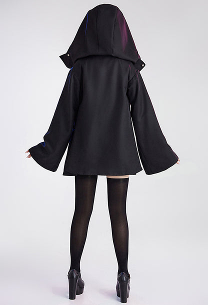 Cosplay Costume Cutout Crop Top and Shorts with Coat and Socks