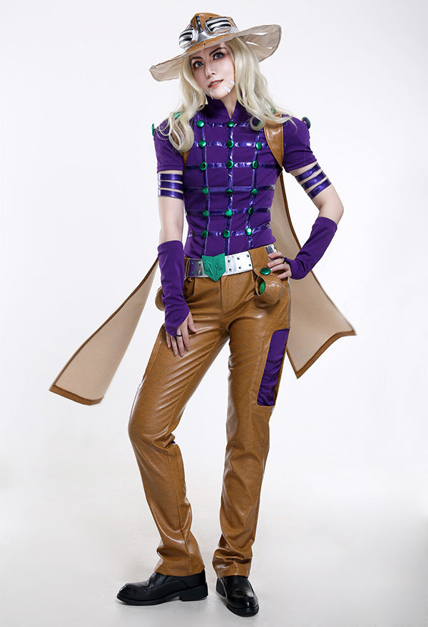 Spin Master Gyro Zeppeli Cosplay Costume Full Set with Hat and Cloak