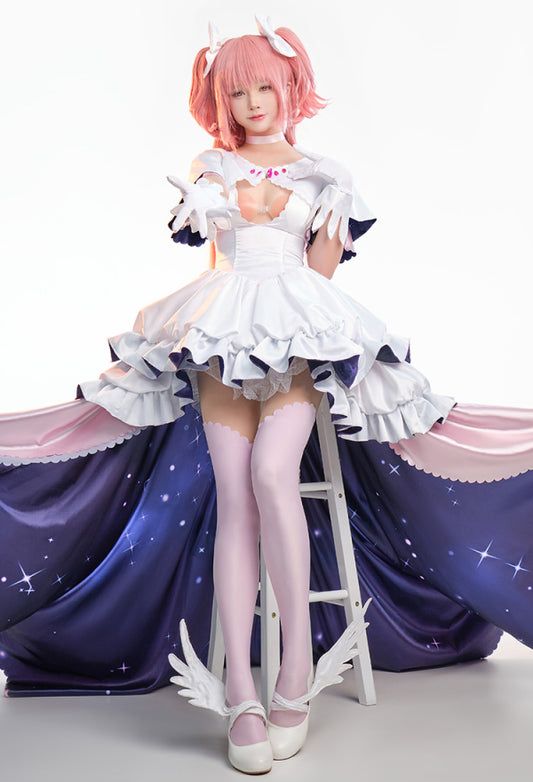 Goddess Cosplay Costume Star Dress and Gloves with Thigh Socks and Headdress