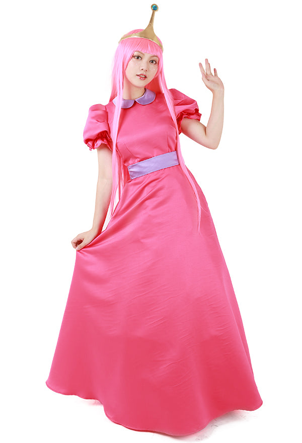 Adventure Princess Bubblegum Cosplay Costume with Crown