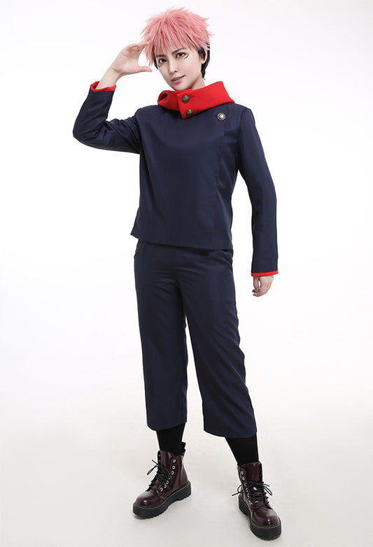 Tokyo Jujutsu High Student School Uniform Itadori Long Sleeved Jacket and Pants Cosplay Costume