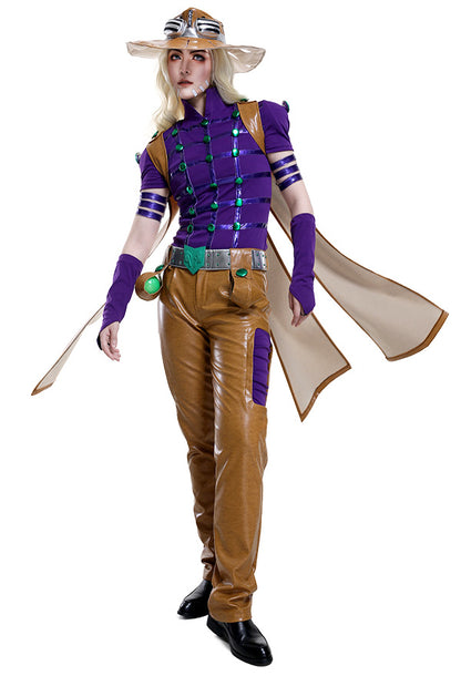 Spin Master Gyro Zeppeli Cosplay Costume Full Set with Hat and Cloak