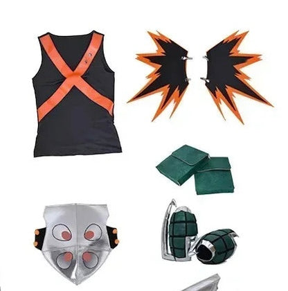 Anime Cosplay Costume Fullset Hero Suit with face covering and Gauntlets