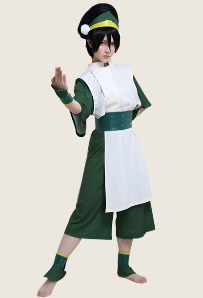 Anime Cosplay Costume Adult Green Suit with Hairband