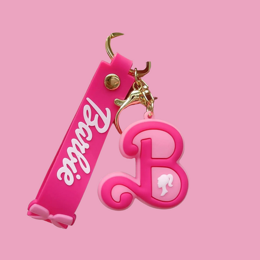 Barbie Letter Keychain Kawaii Cartoon Y2k Key Pendant