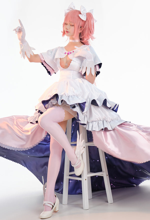 Goddess Cosplay Costume Star Dress and Gloves with Thigh Socks and Headdress