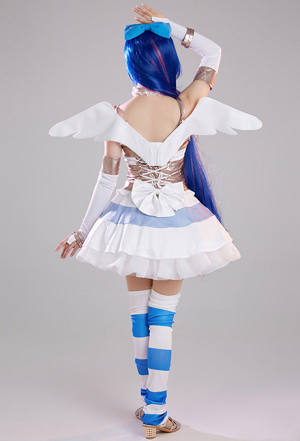 Panty Stocking Angel Cosplay Costume Dress Wing with Fullset Accessories