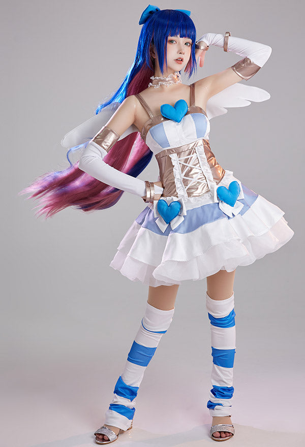 Panty Stocking Angel Cosplay Costume Dress Wing with Fullset Accessories