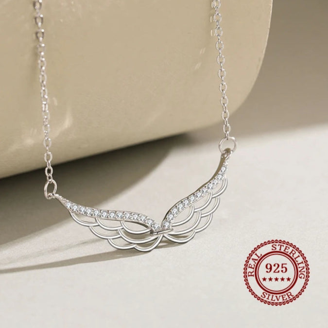 Fine Angel Wings Pendant Necklace