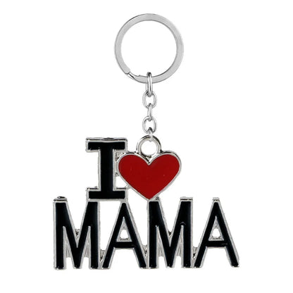 I Love Dad MOM PAPA Keychain Mother Father 's Day Jewelry Valentine' s Gift