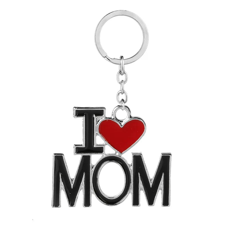 I Love Dad MOM PAPA Keychain Mother Father 's Day Jewelry Valentine' s Gift