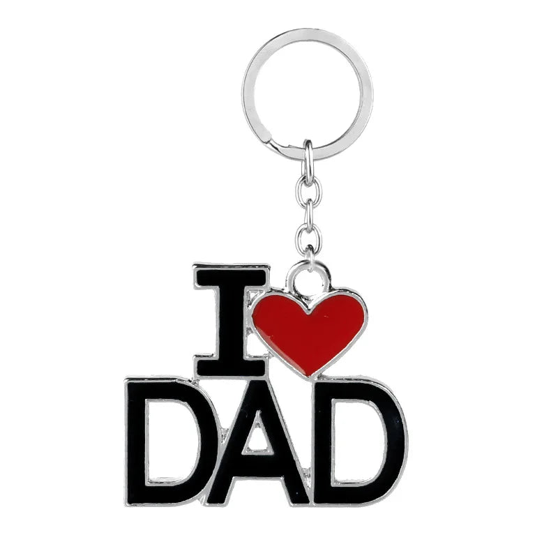 I Love Dad MOM PAPA Keychain Mother Father 's Day Jewelry Valentine' s Gift