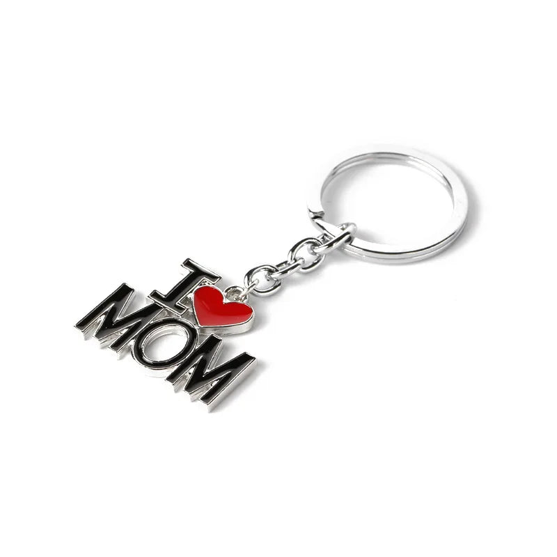 I Love Dad MOM PAPA Keychain Mother Father 's Day Jewelry Valentine' s Gift