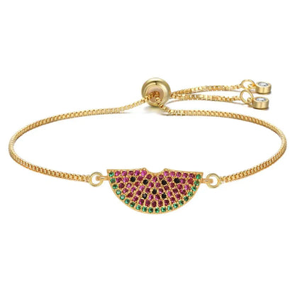 Adjustable Watermelon Charm Bracelet Jewerly