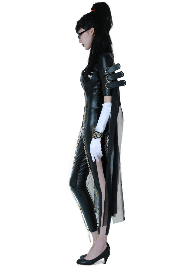 Bayonetta Cosplay Bodysuit Costume with Gloves Headband