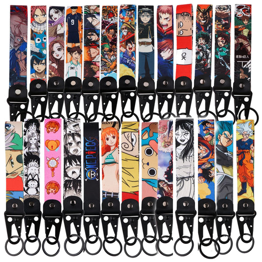 Keychain Lanyards Tag Holder Wrist Strap Anime Key Holder Backpack Key Ring Accessories