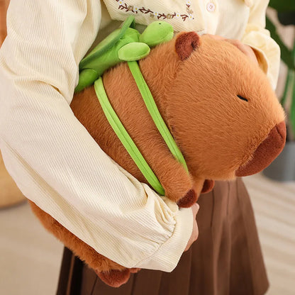 Fluffy Capybara & Tortoise Kawaii Plush Doll - Adorable Stuffed Toy for Kids - Home Decor & Birthday Gift