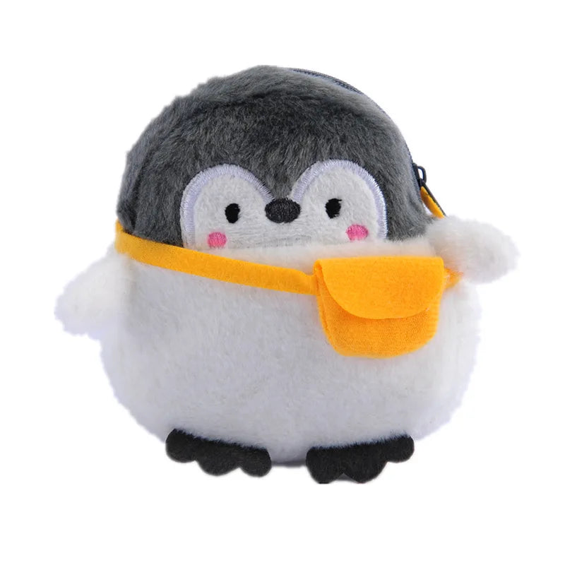 Soft Penguin Chick Pig Animal Plush Coin Mini Wallet Girls Gifts