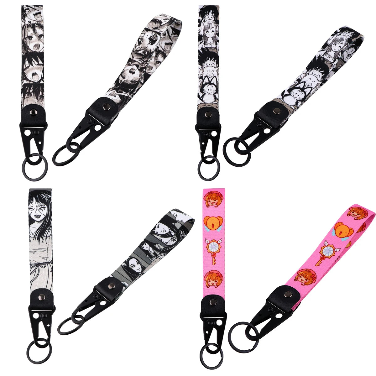 Keychain Lanyards Tag Holder Wrist Strap Anime Key Holder Backpack Key Ring Accessories