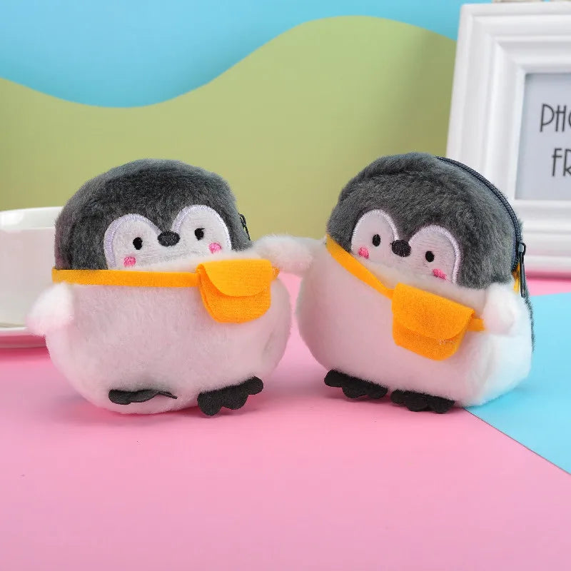 Soft Penguin Chick Pig Animal Plush Coin Mini Wallet Girls Gifts