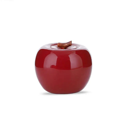 Apple Shaped Airtight Storage Tank – Ceramic Tea Canister Fruit Simulation Condiment Container